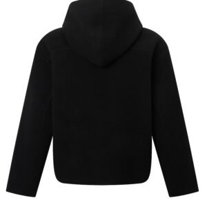 Hooded cashmere jacket